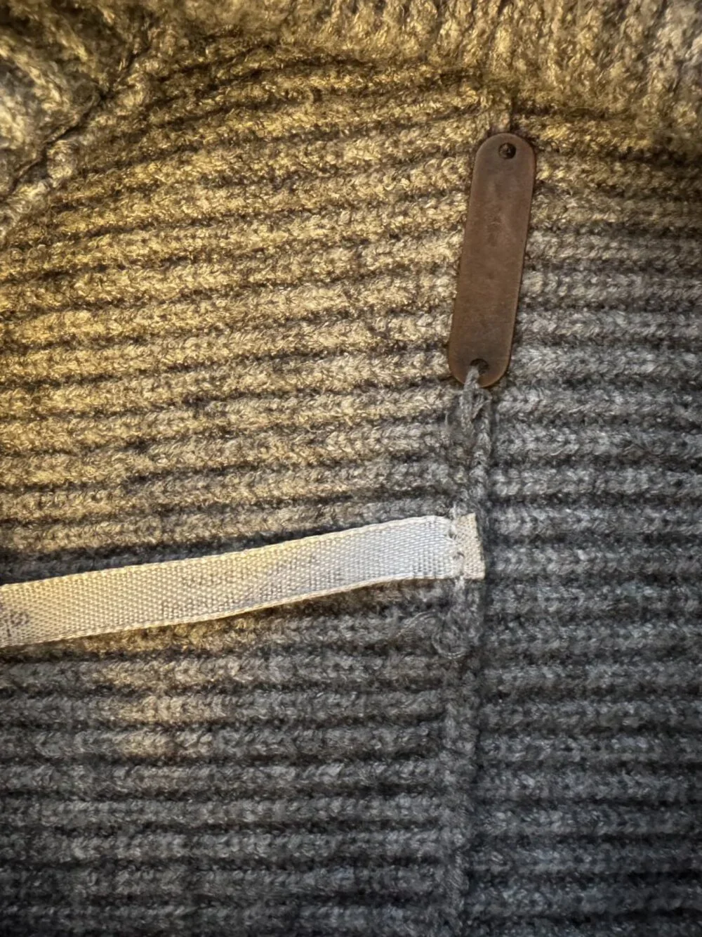 Free People Light Gray Oversized Ribbed Turtleneck Pullover Sweater Knit - S